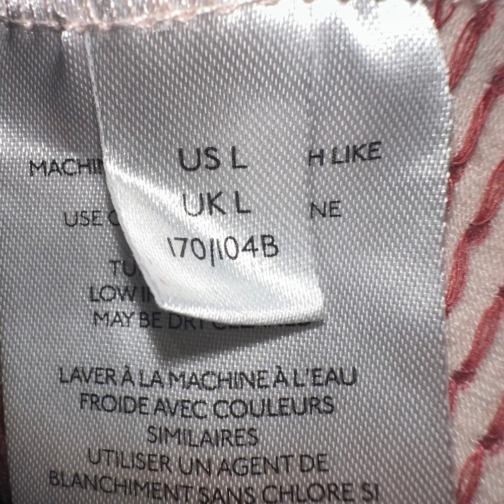 Free‎ People Penelope Mini Dress Pink Polka Dot Puff Sleeve keyhole back size L - Picture 5 of 9